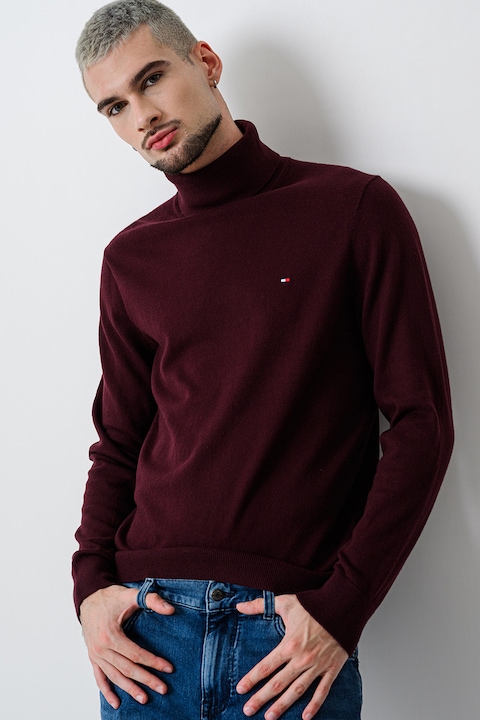 Tommy Hilfiger, Kasmír és organikuspamut tartalmú garbó, Szilvalila