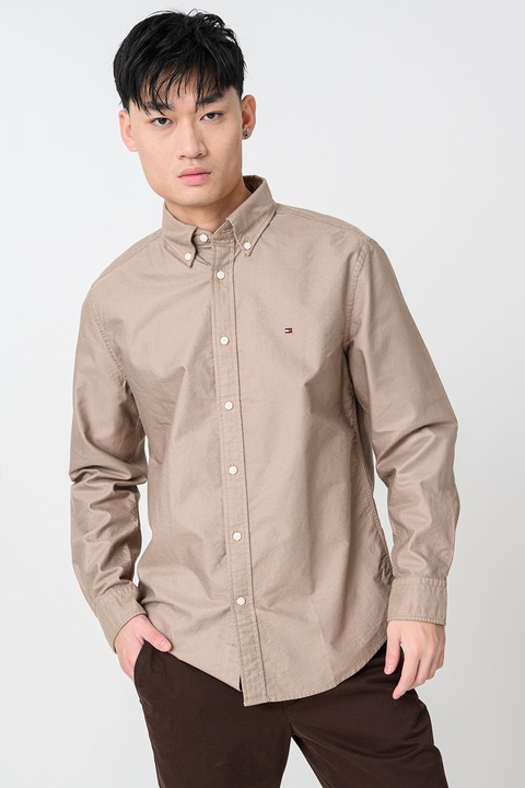 Tommy Hilfiger, Camasa Oxford regular fit Heritage, Maro deschis