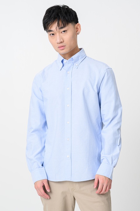 Tommy Hilfiger, Camasa regular-fit cu guler Oxford, Albastru pastel