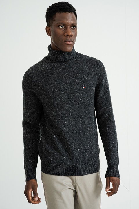 Tommy Hilfiger, Gyapjútartalmú garbó, Antracitszürke