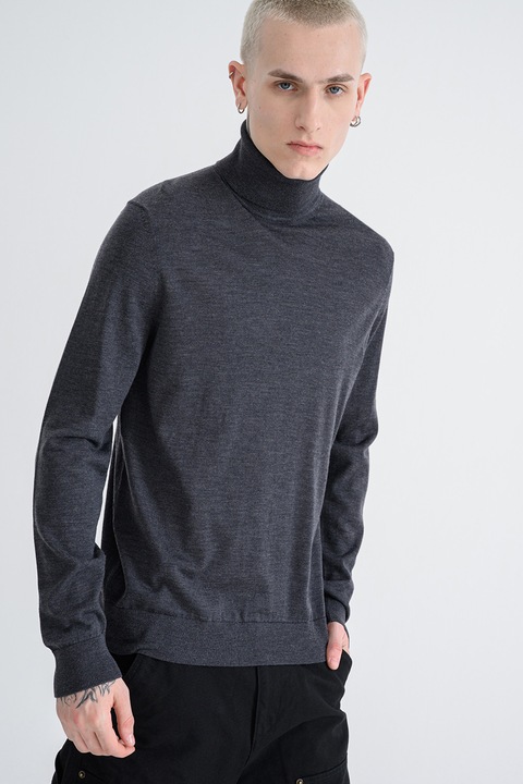 Tommy Hilfiger, Gyapjúgarbó, Melange sötétszürke