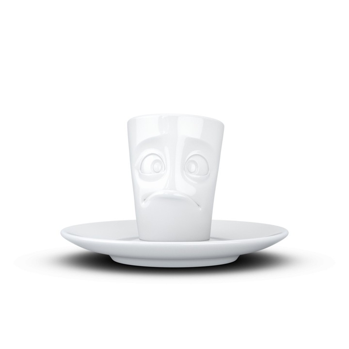 Set ceasca si farfurioara din ceramica 80 ml Baffled Tassen