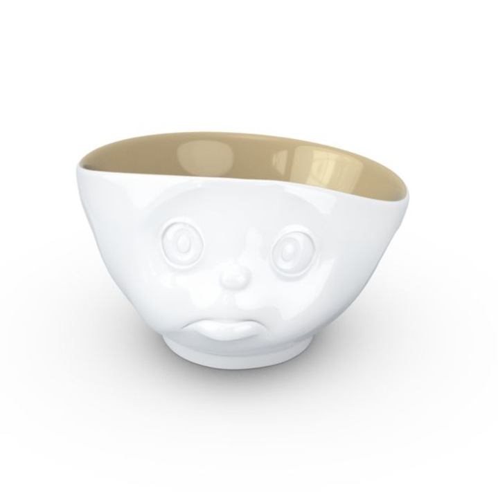 Bol alb/crem din ceramica 500 ml Sulking Tassen