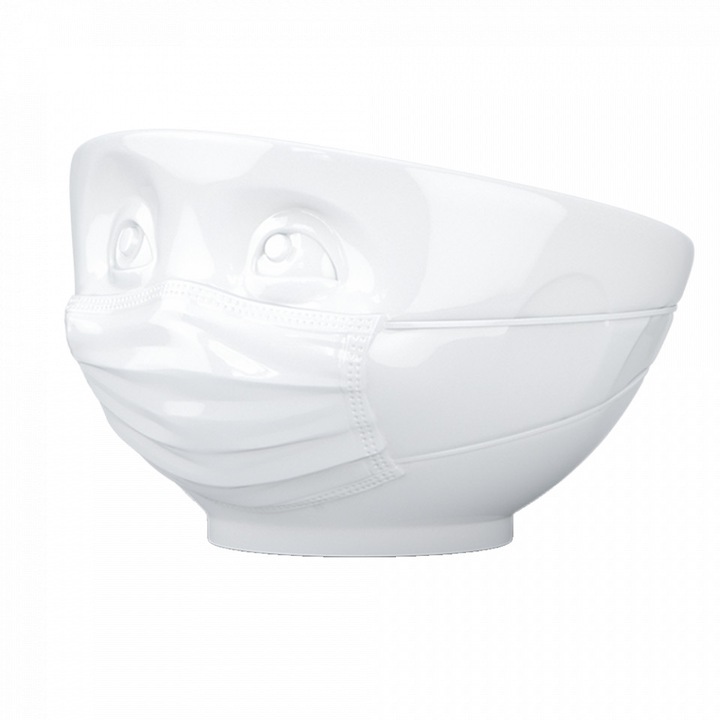 Bol alb din ceramica 500 ml Hopeful White Tassen