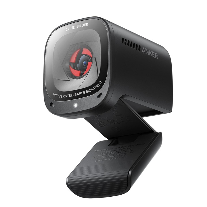 Уеб камера Anker Powerconf C200 2K, USB, микрофони с шумопотискане, регулируем ъгъл на видимост