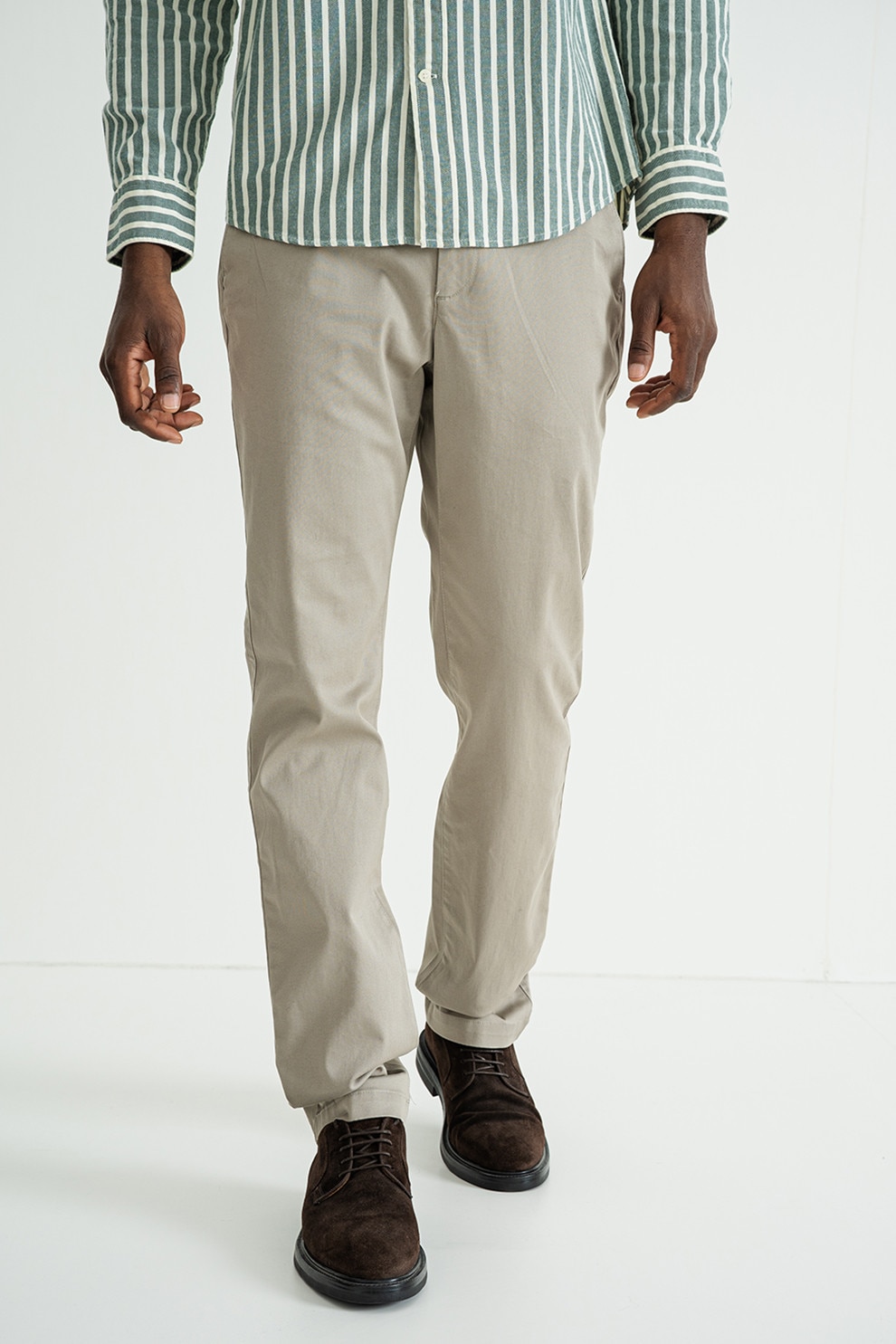 CALVIN KLEIN, Pantaloni chino slim fit, Maro taupe, W34-L32