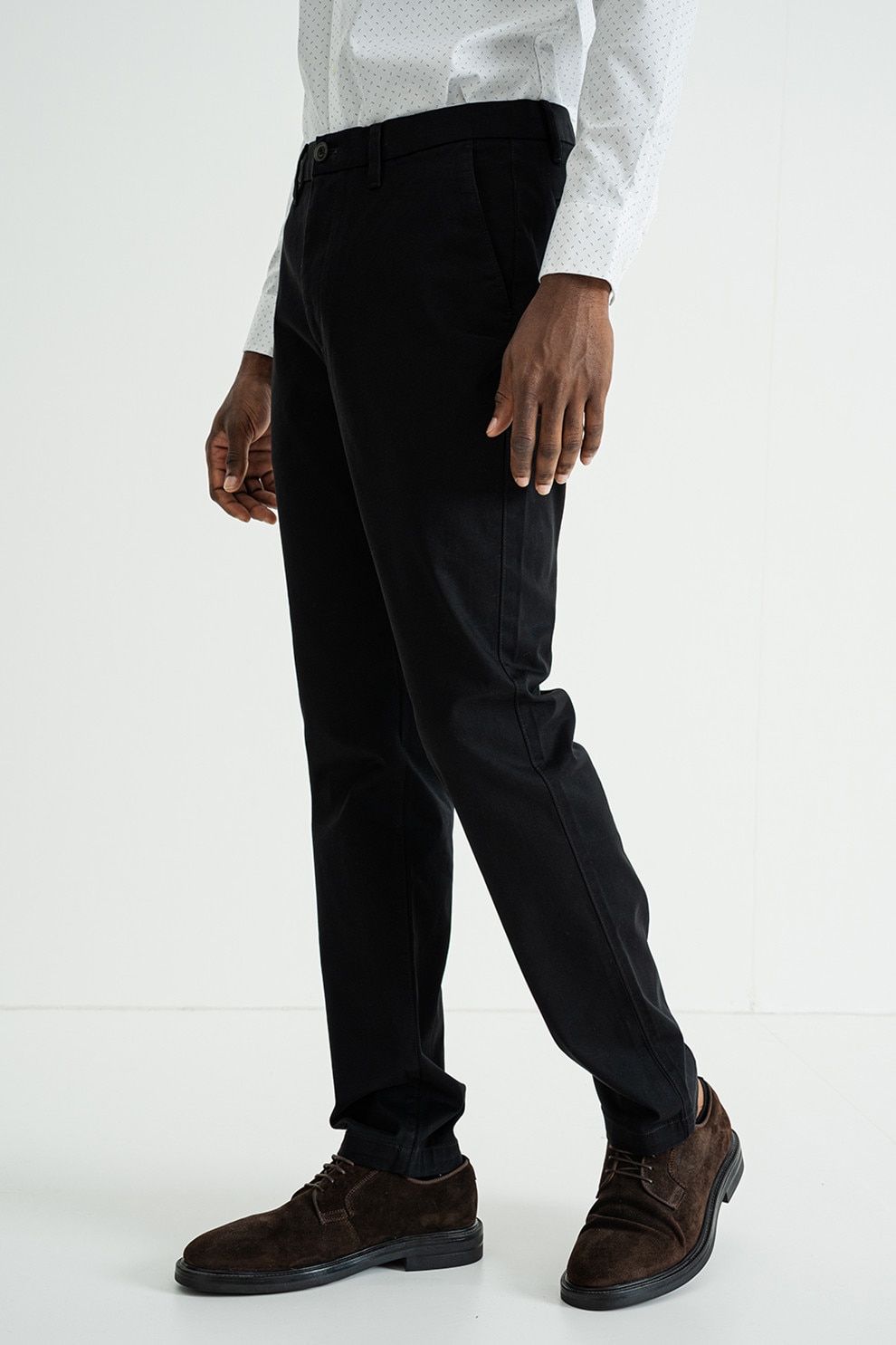 CALVIN KLEIN, Pantaloni chino slim fit, Negru, W33-L32