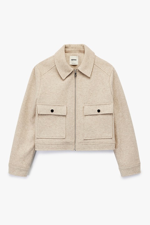 KOTON, Jacheta cu fermoar, Maro camel