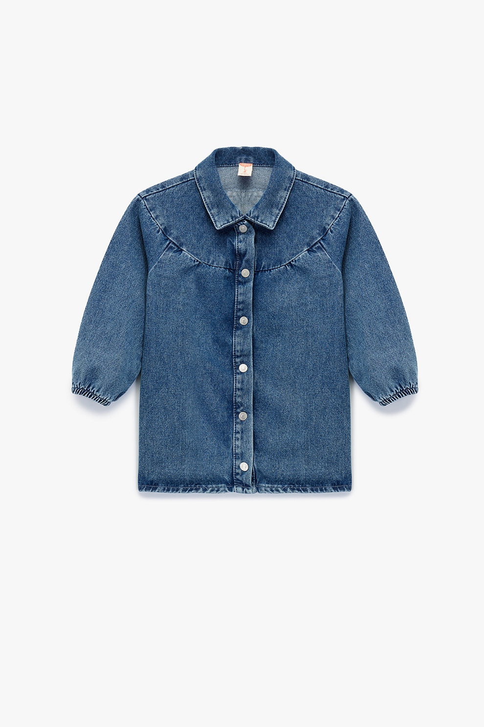 KOTON, Camasa din denim cu nasturi, Albastru inchis, 92-98 CM