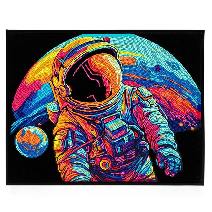 Set de artizanat Diamond Dotz, Astronaut, 10402 diamante, multicolor, 35,5x45,7cm