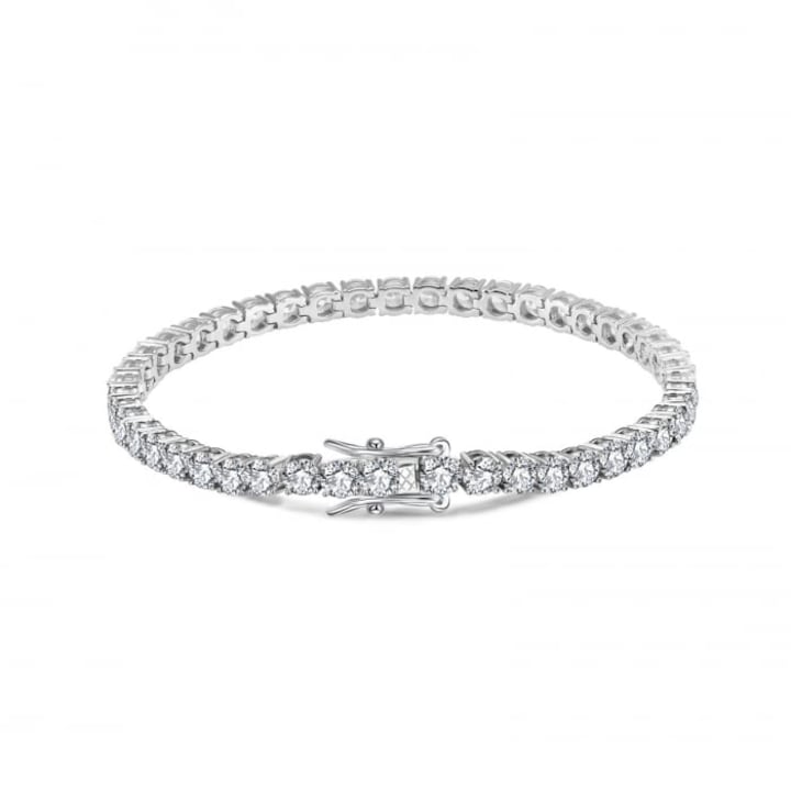 Bratara Tennis Argint 4mm, 20 cm, pentru barbati, Una Vida