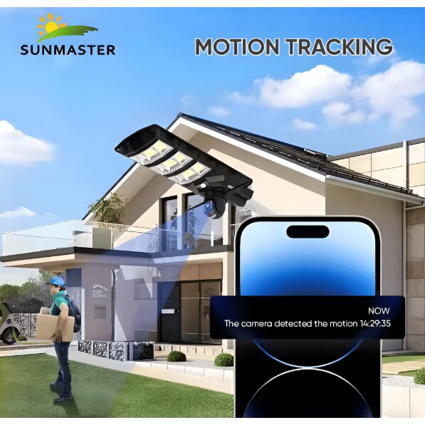 Sunmaster Led 450W LED napelemes lámpa WiFi/4G megfigyelő kamerával – SUNMASTER, 4MP ...