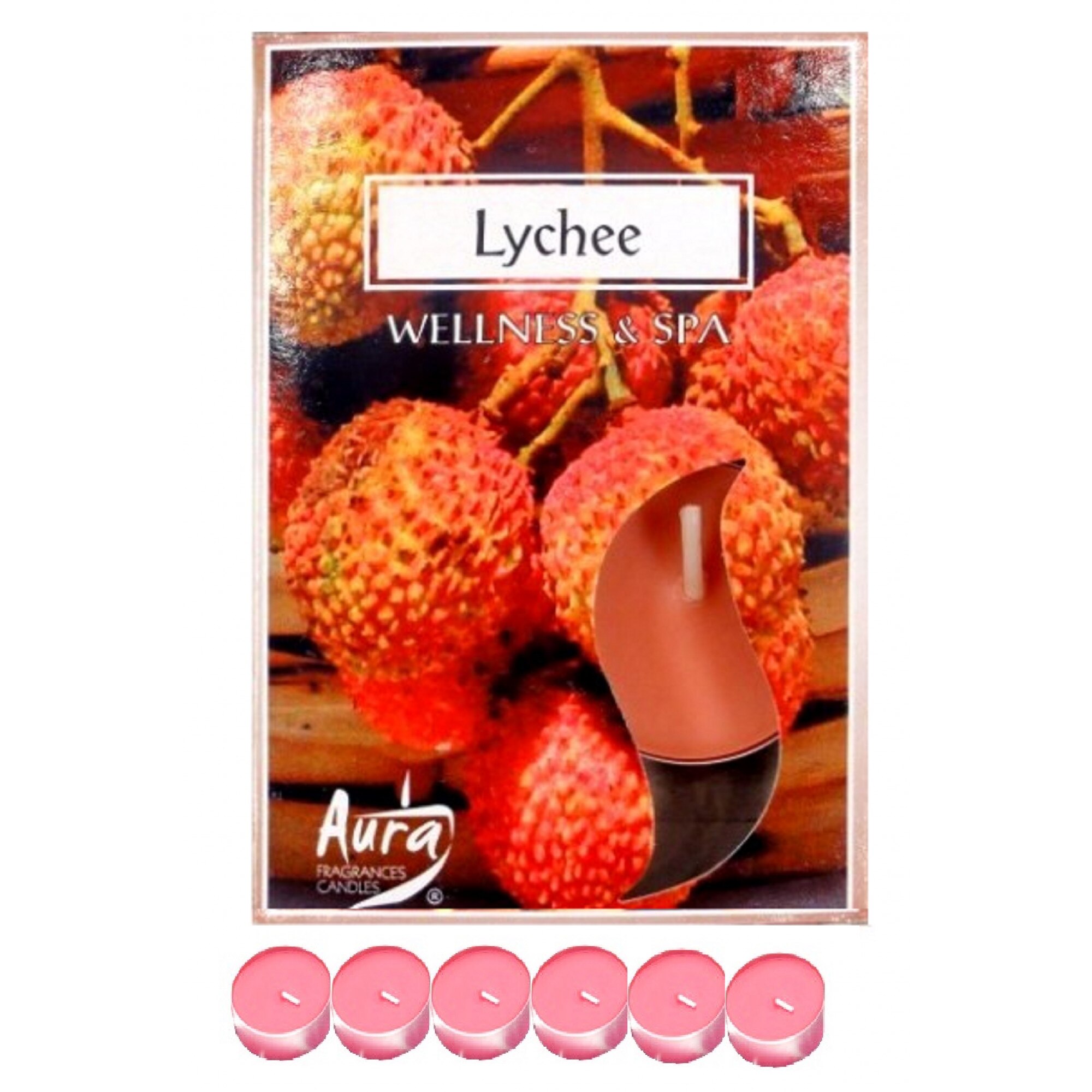 Set 6 Lumanari Pastila Parfumate Fructul Iubirii Litchi 4.00x4.00 cm