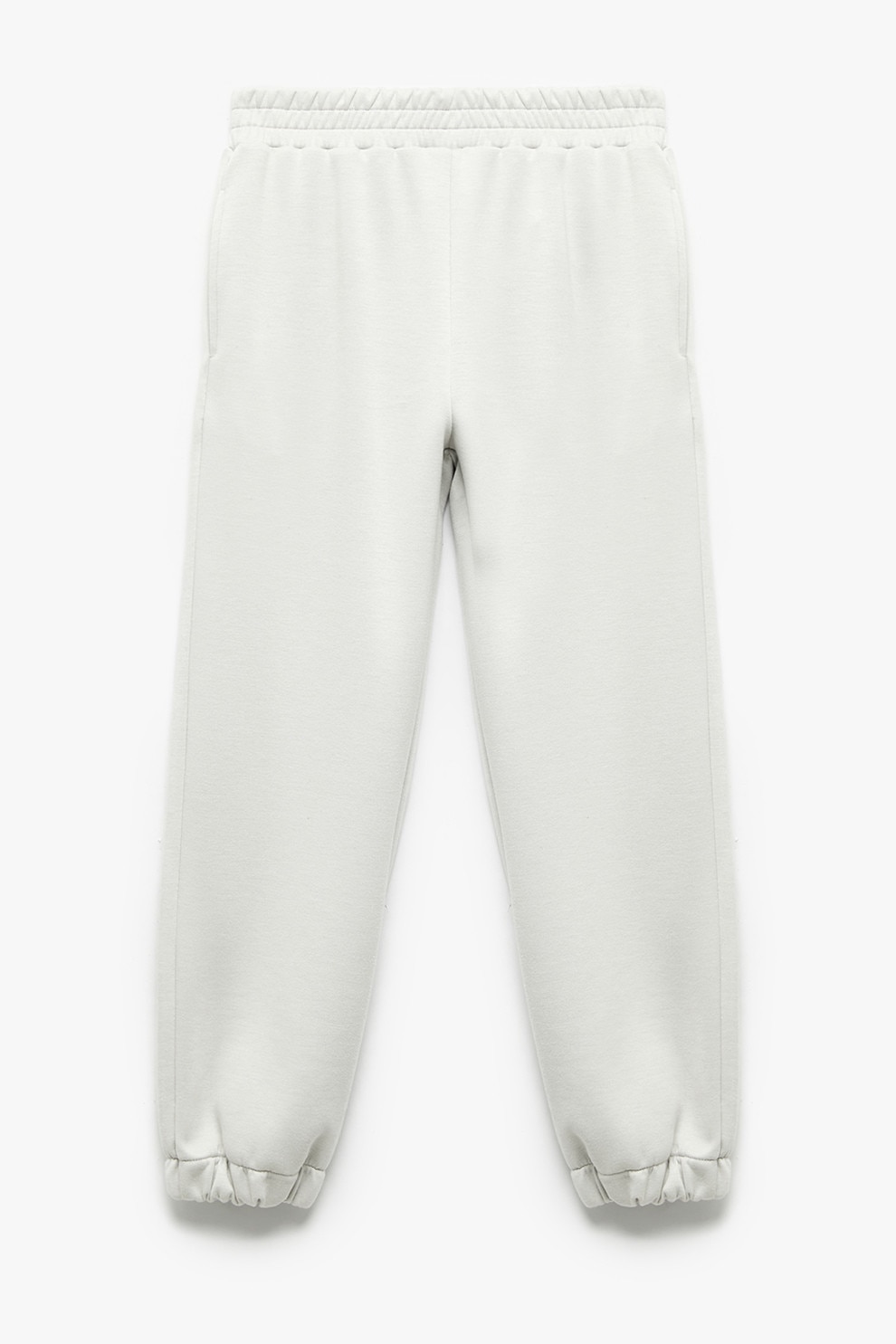 KOTON, Pantaloni uni de trening cu snur, Gri deschis melange, 146-152 CM