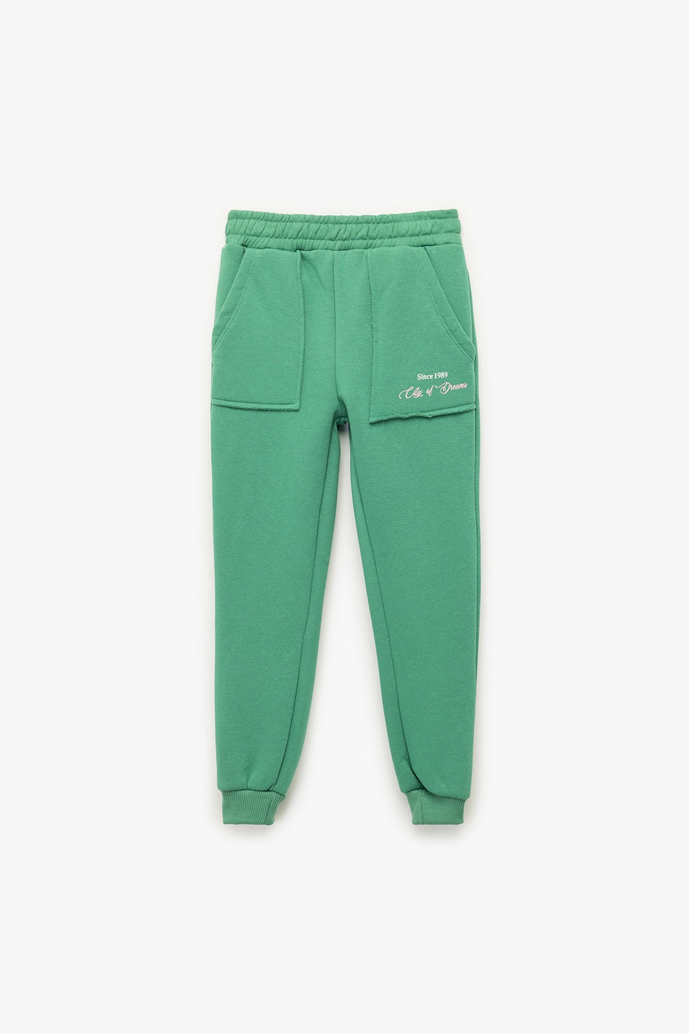 KOTON, Pantaloni de trening cu buzunare, Verde, 134-140 CM