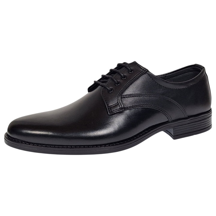 Pantofi barbati casual din piele naturala - 200701, Negru