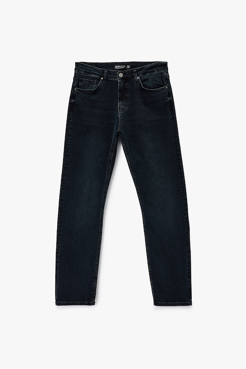 KOTON, Blugi drepti cu talie medie, Bleumarin, W31-L32