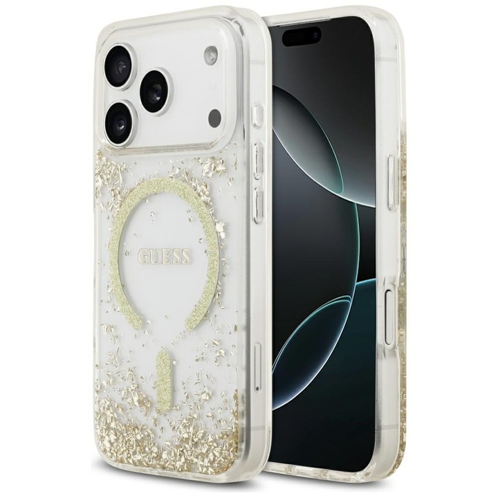 Tok Apple iPhone 17 Pro-hoz, Polikarbonát, Guess, Arany szín