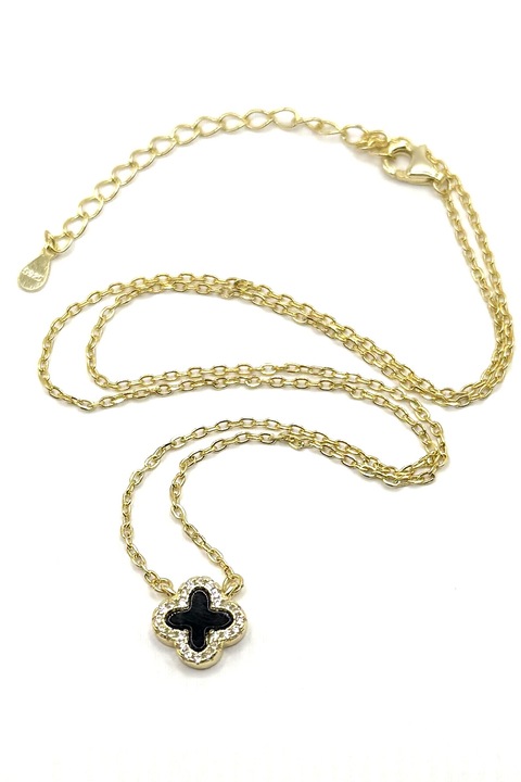 Colier ajustabil din argint gold cu onix, Dinuzete