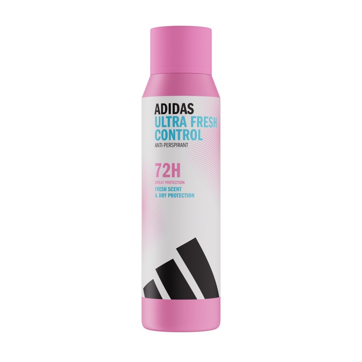 Deodorant spray antiperspirant adidas Ultra Fresh Control pentru femei, 250 ml