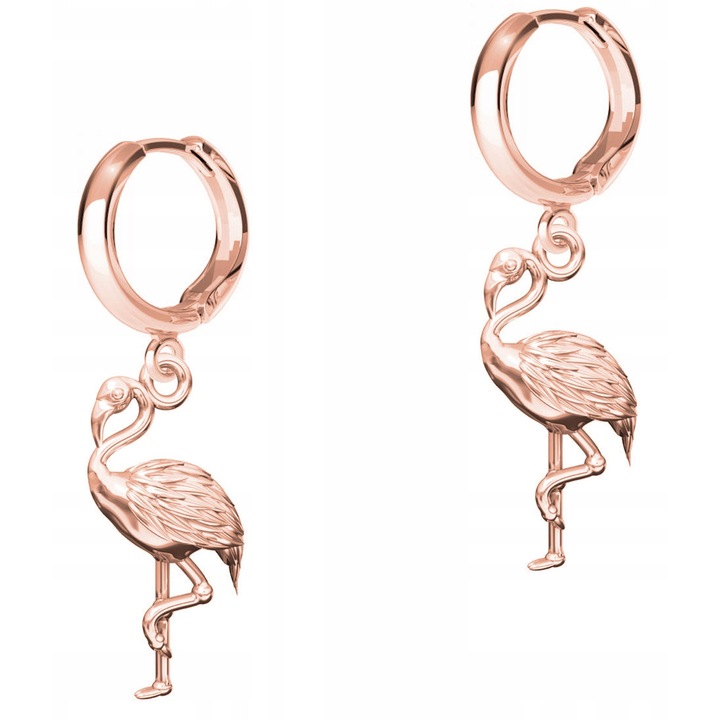 Cercei dama, Larezo, argint 925 cu set cu cutie pentru bijuterii, Rose Gold Metal