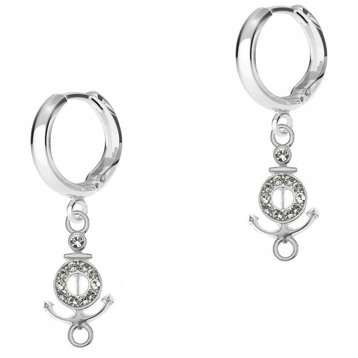 Cercei dama, Larezo, argint 925, înălțime pandantiv 17 cm, set cu cutie pentru bijuterii, argintiu