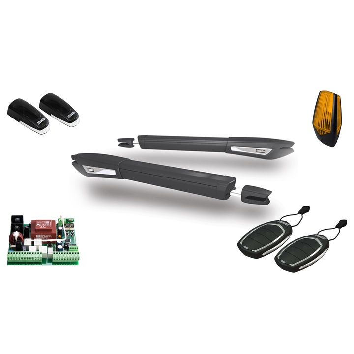 Kit complet automatizare porti batante Motorline JAG400, 230V, pana la 3 m/canat, 300 W, 500 kg