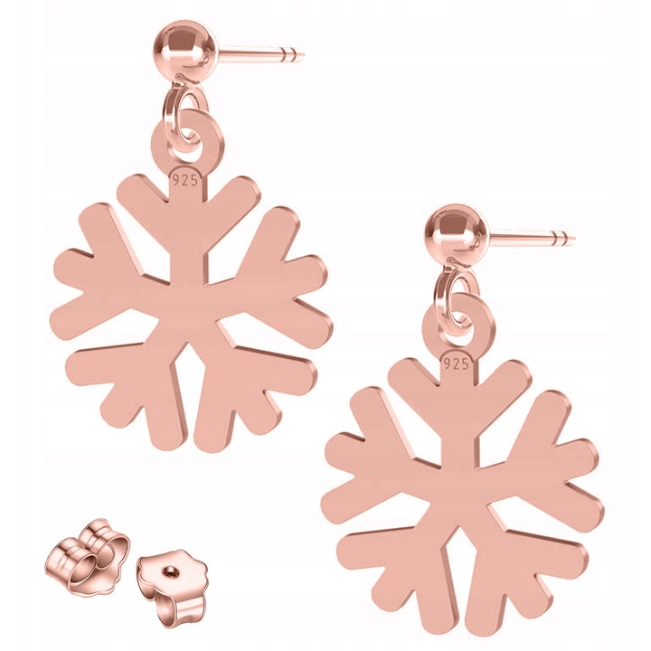 Cercei Dama, Larezo, Iarna, Argint 925 Cu Inchidere Cu Stift, Inaltimea Pandantivului, Pentru Femei, Set Cu Cutie Pentru Bijuterii In Ambalaj De Cadou