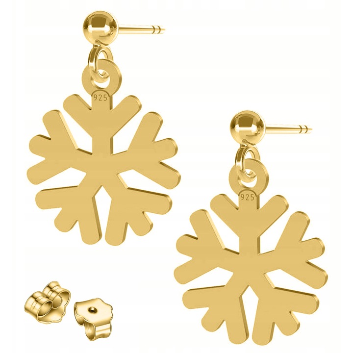 Cercei Dama, Larezo, Iarna, Argint 925 Cu Inchidere Cu Stift, Inaltimea Pandantivului, Pentru Femei, Set Cu Cutie Pentru Bijuterii In Ambalaj De Cadou