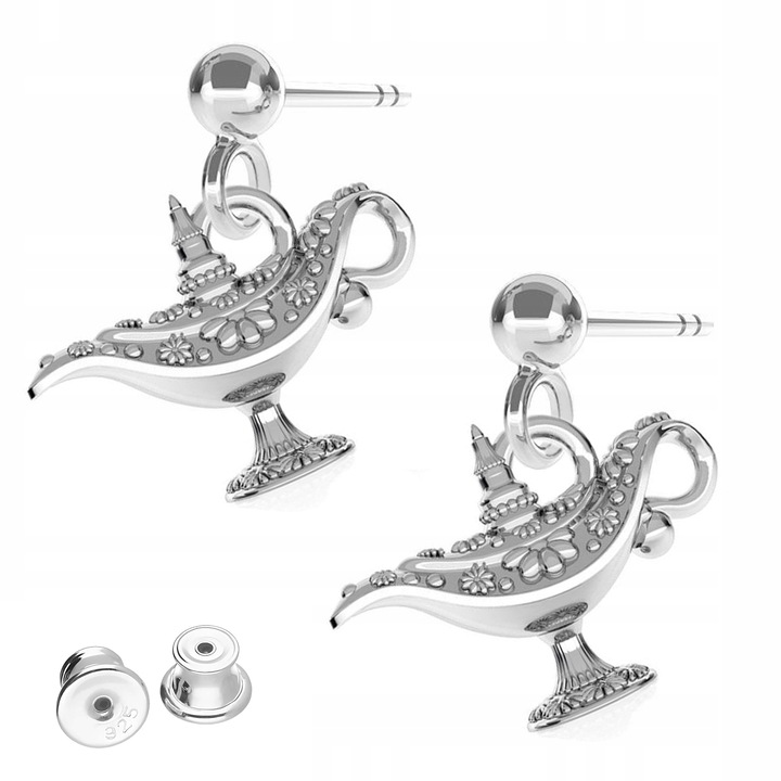 Cercei Dama, Larezo, Lampa, Argint 925, Inchidere Cu Stift, Inaltimea Pandantivului 13 Cm, Pentru Femei, Set Cu Cutie Pentru Bijuterii In Ambalaj De Cadou, Argintiu