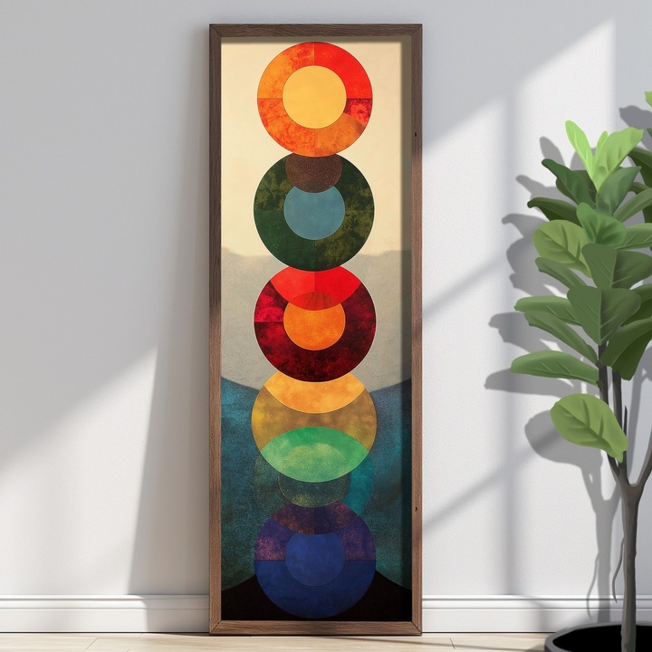 Tablou multicolor din lemn 40x120 cm EMR088 The Home Collection