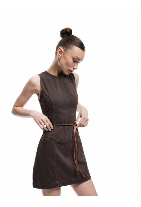 KOTON, Rochie mini uni, Maro inchis