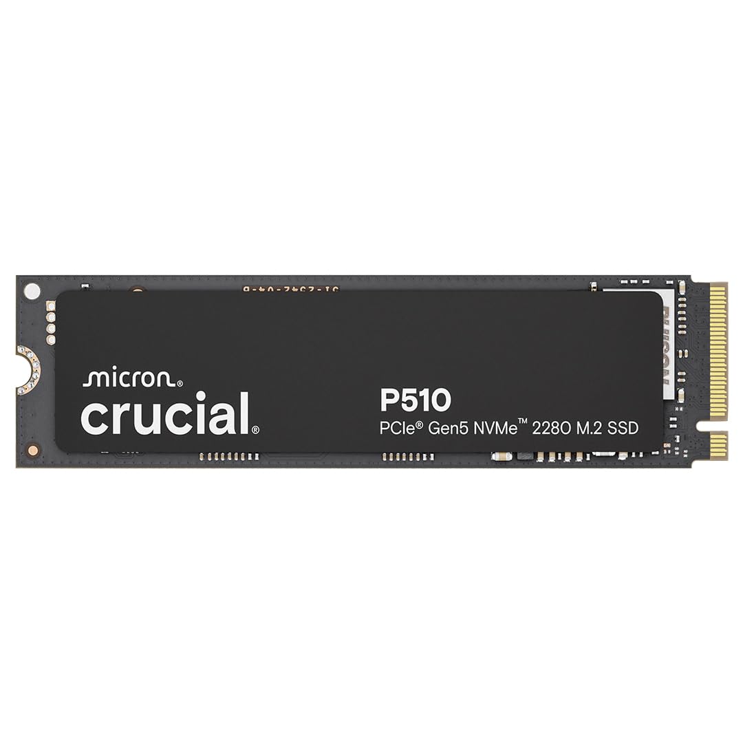 SSD Crucial P510 1TB M.2 NVMe PCIe 5.0, 11000 MB/s citire, 9500 MB/s scriere