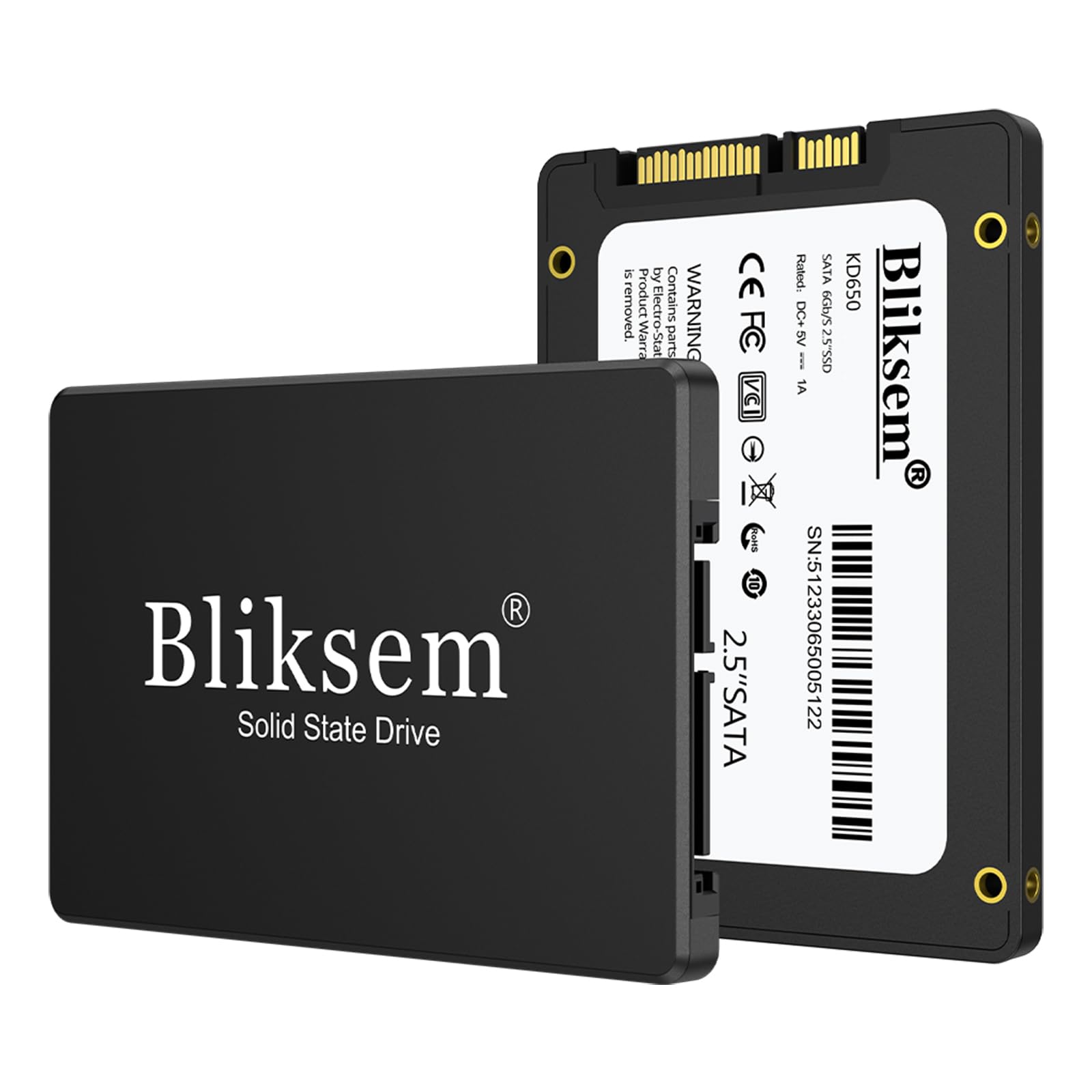 Hard Disk SSD Bliksem, 512GB, SATA III, 2.5 inch, Negru