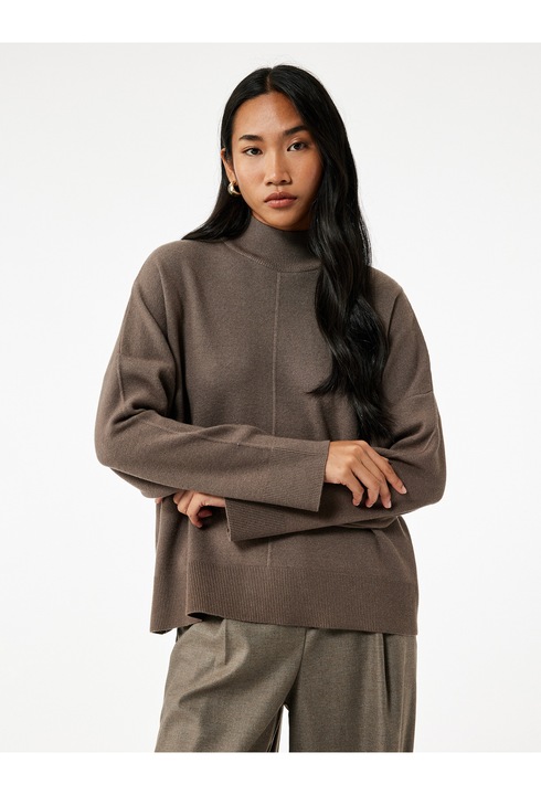 KOTON, Pulover supradimensionat cu maneci cazute, Maro, L