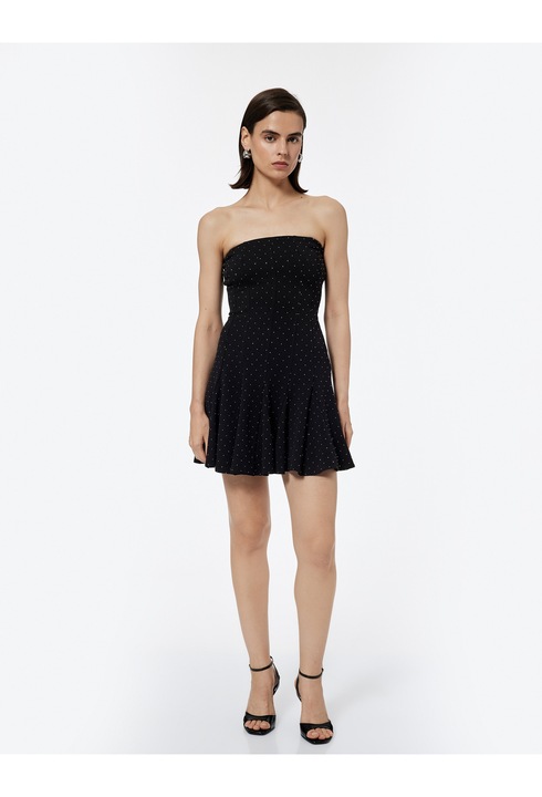 KOTON, Rochie mini cu buline, Negru, L