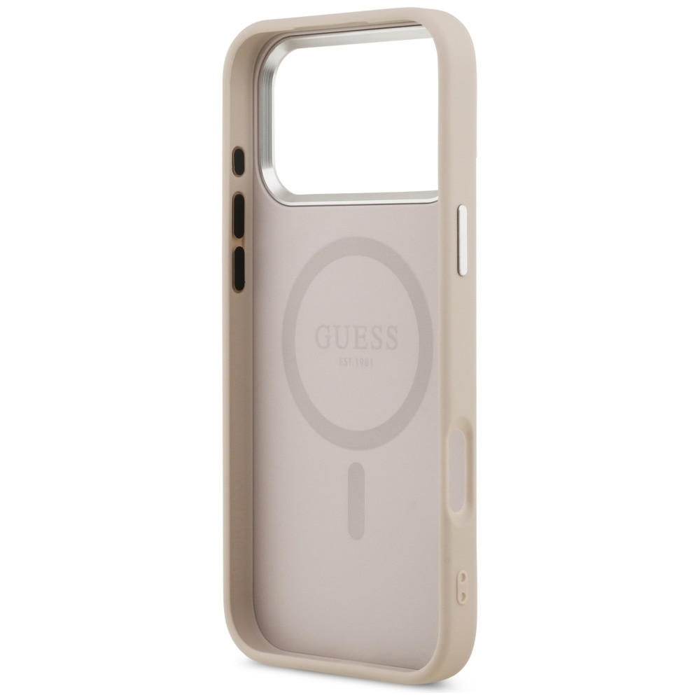 Husa pentru Apple iPhone 17 Pro, din Piele Ecologica, Guess, Culoare Roz