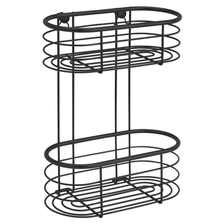 Raft pentru baie negru din metal Trestina Two Wenko