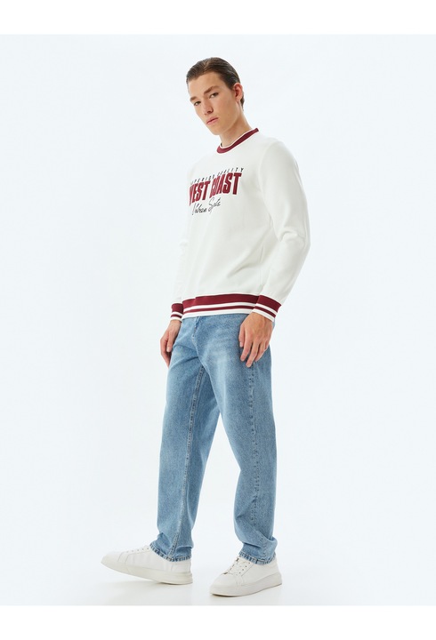 KOTON, Blugi relaxed fit cu buzunare, Albastru pastel