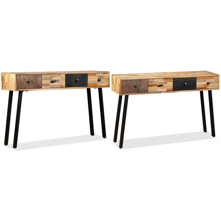 Masa consola Lemn masiv de tec reciclat 120x30x76 cm