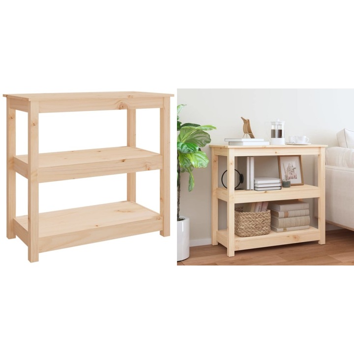 Masa consola, 80x40x74 cm, lemn masiv de pin