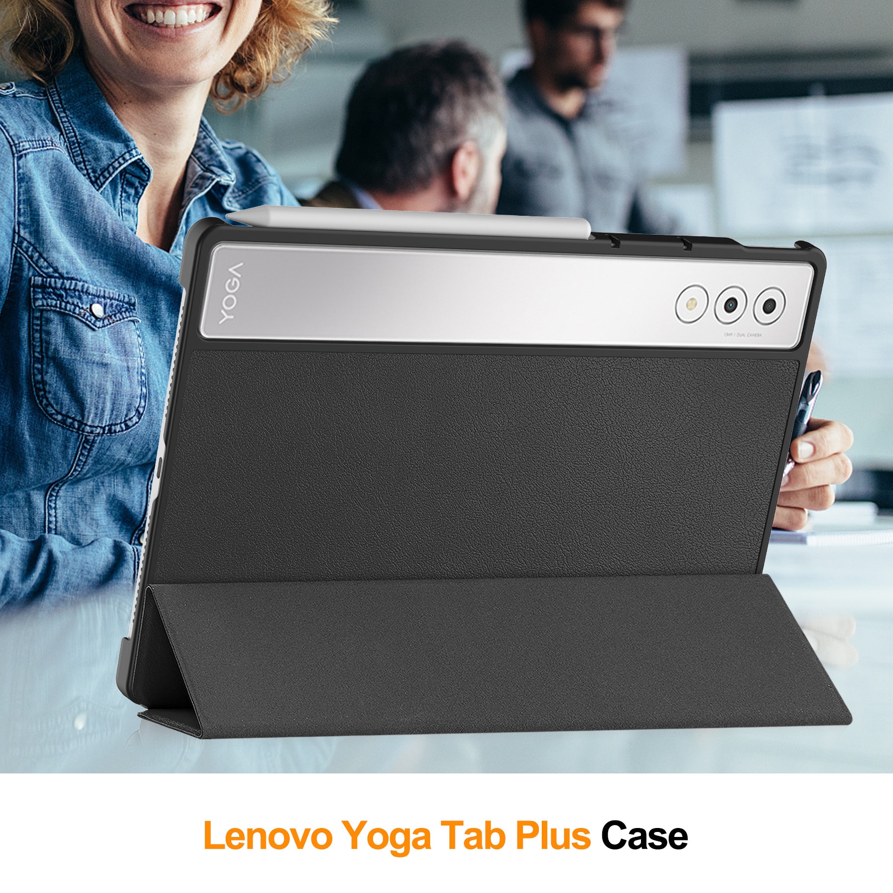 Husa pentru Lenovo Yoga Tab Plus 12.7 inch, gen2, Negru