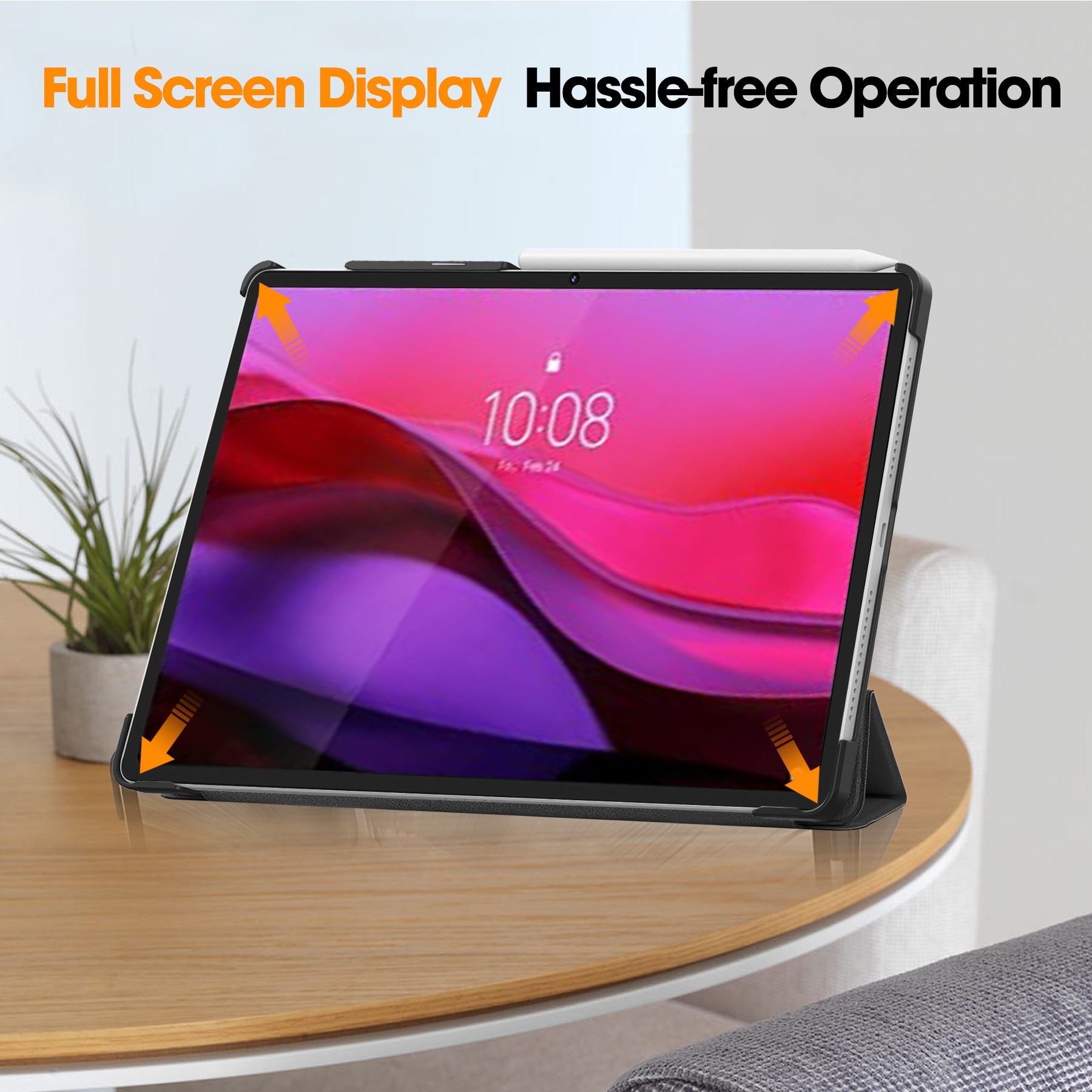 Husa pentru Lenovo Yoga Tab Plus 12.7 inch, gen2, Negru