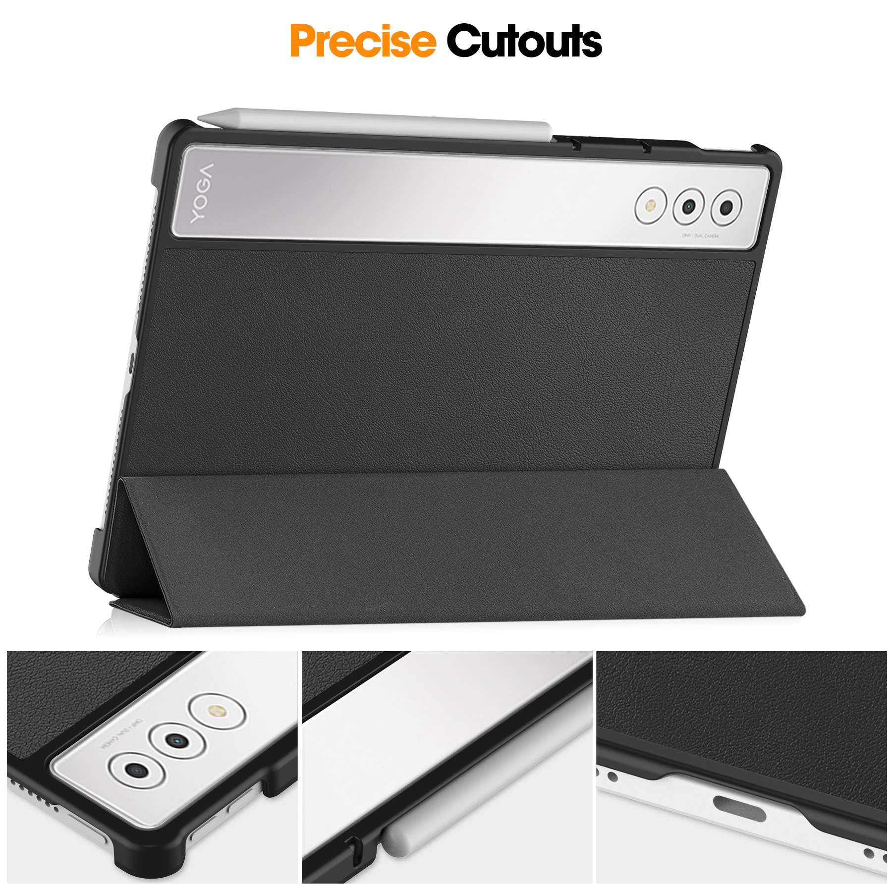 Husa pentru Lenovo Yoga Tab Plus 12.7 inch, gen2, Negru