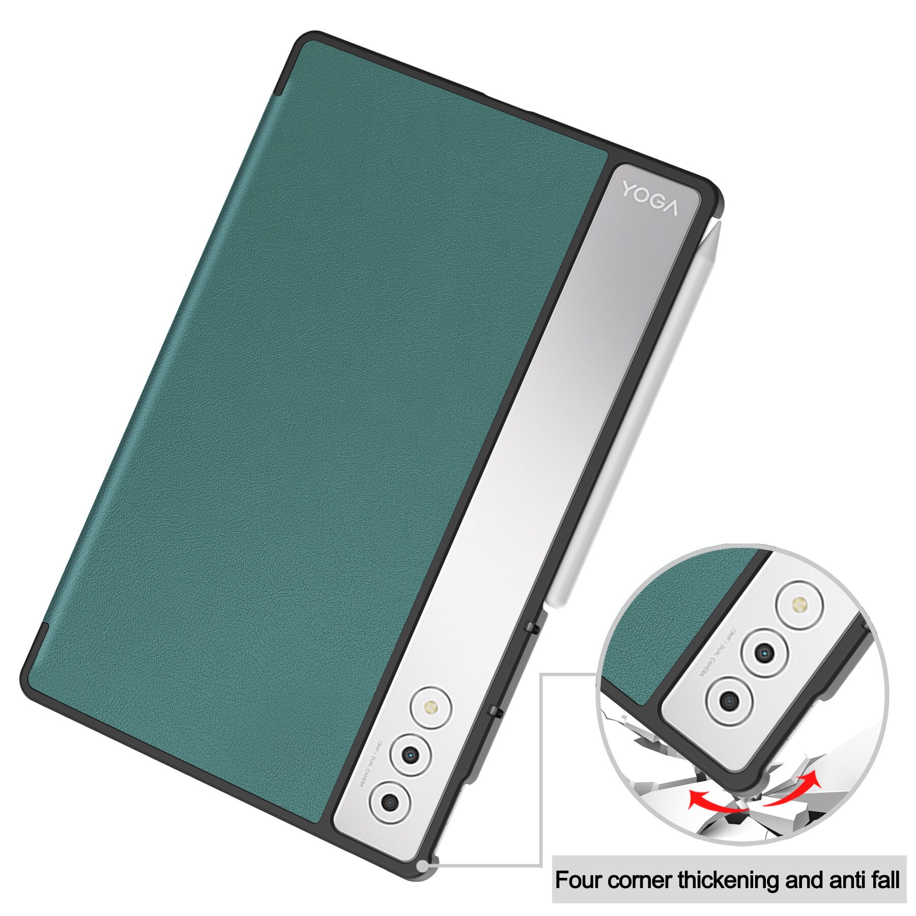 Husa pentru Lenovo Yoga Tab Plus 12.7 inch, gen2, Verde