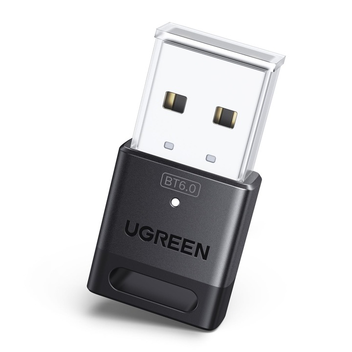 Адаптер Bluetooth 6.0 UGREEN, USB, за компютър, съвместим с Bluetooth устройства, 6x2x1см
