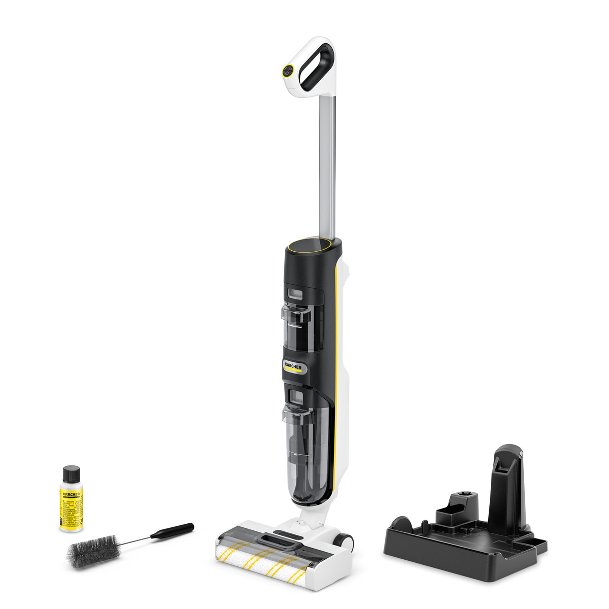 Aspirator vertical cu spalare Karcher FCV 4, 180W, Autonimie 45 min Negru