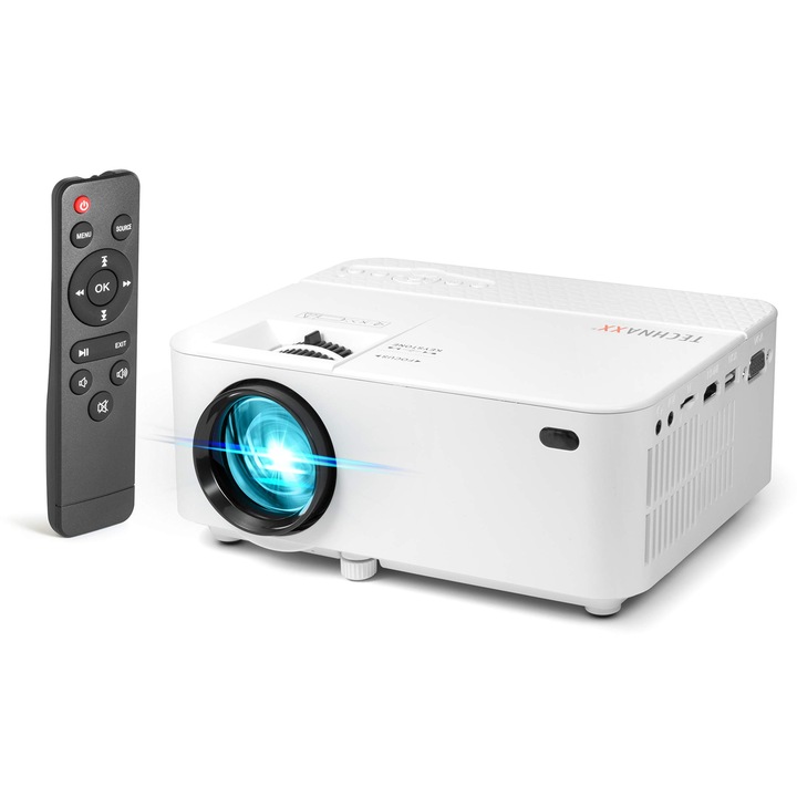 Mini projektor Technaxx, vetítési méret 32"-176", LED élettartam 40.000 óra, távirányító