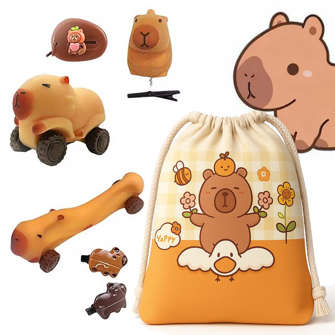 Set rucsac cu accesorii Capybara, multicolor, 31,2x23,2x5,2cm