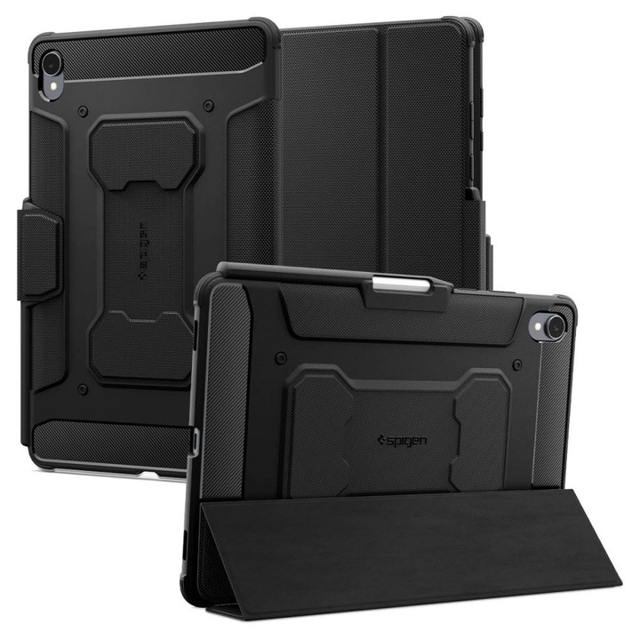 Калъф за Samsung Galaxy Tab S11 - Spigen Rugged Armor Pro - Черен
